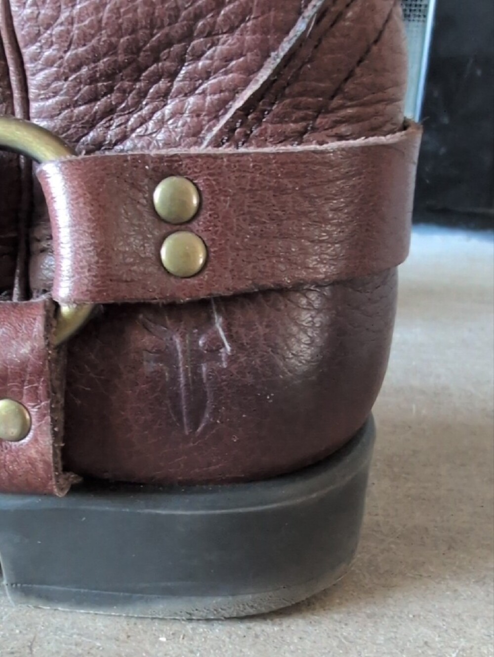 Kids Dark Brown Leather Harness Boots - Picture 3 of 7